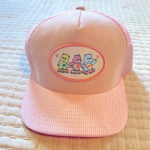 Care Bears Pink Corduroy Trucker Hat NWT
